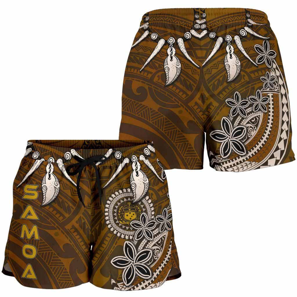 Samoa All Over Print Women Shorts - Polynesian Boar Tusk
