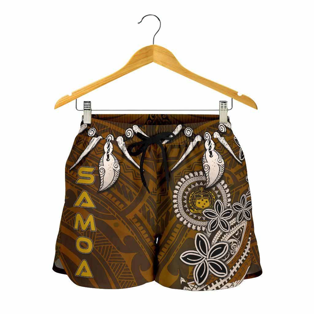 Samoa All Over Print Women Shorts - Polynesian Boar Tusk