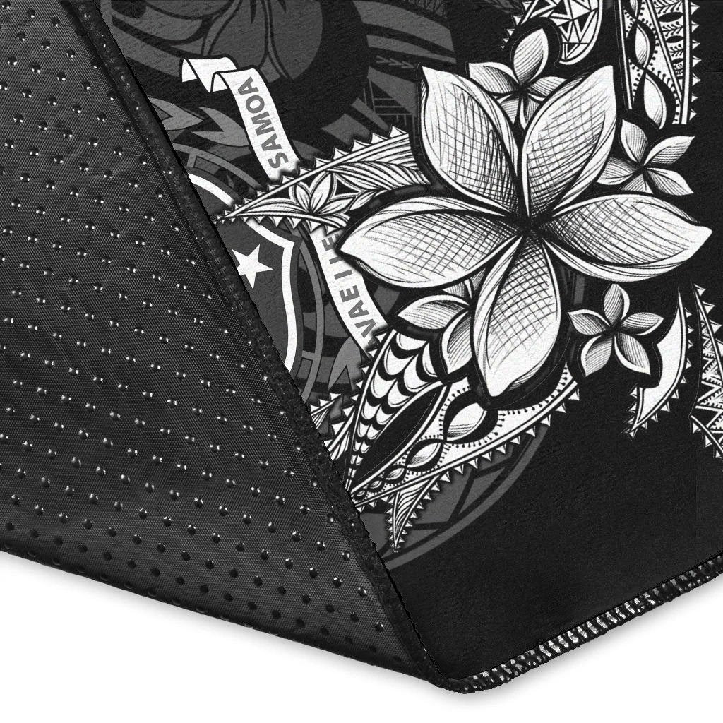 Samoa Area Rug - Fish With Plumeria Flowers Style