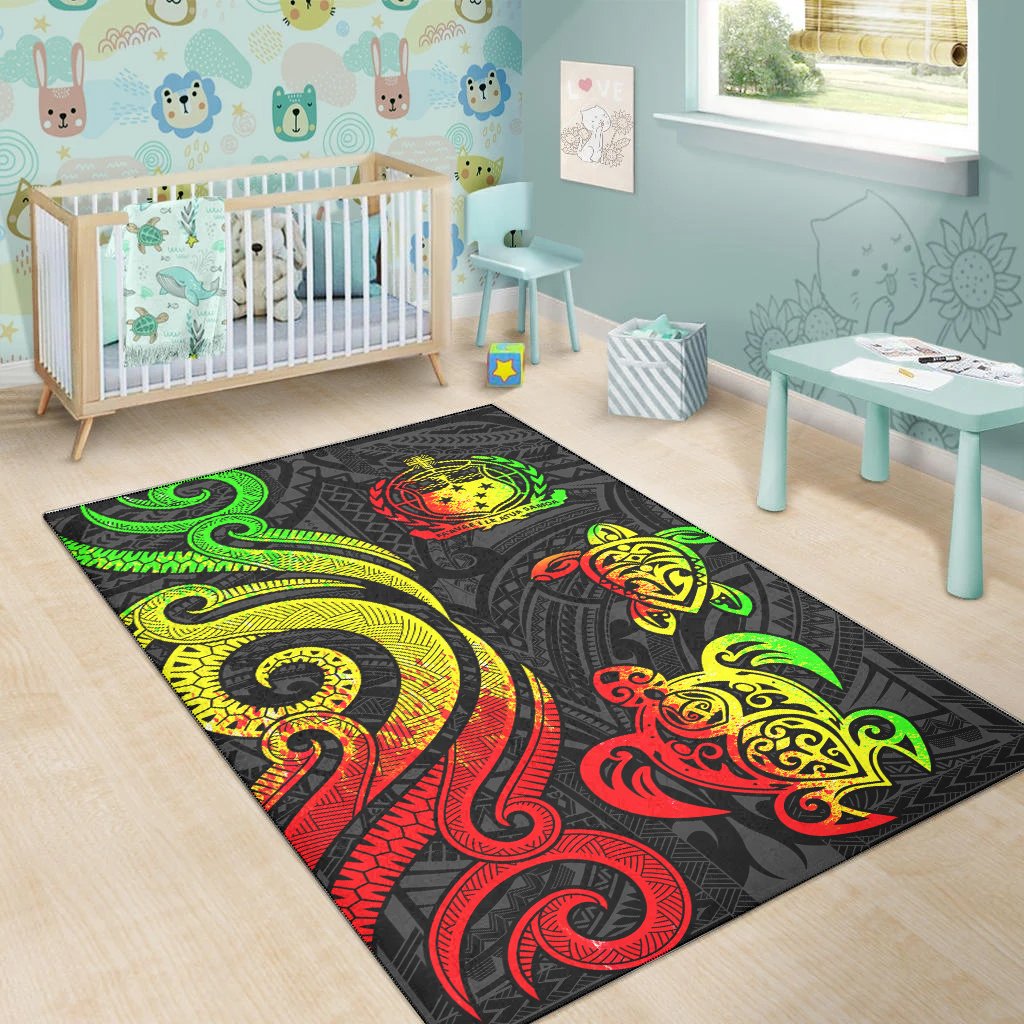Samoa Area Rug - Reggae Tentacle Turtle