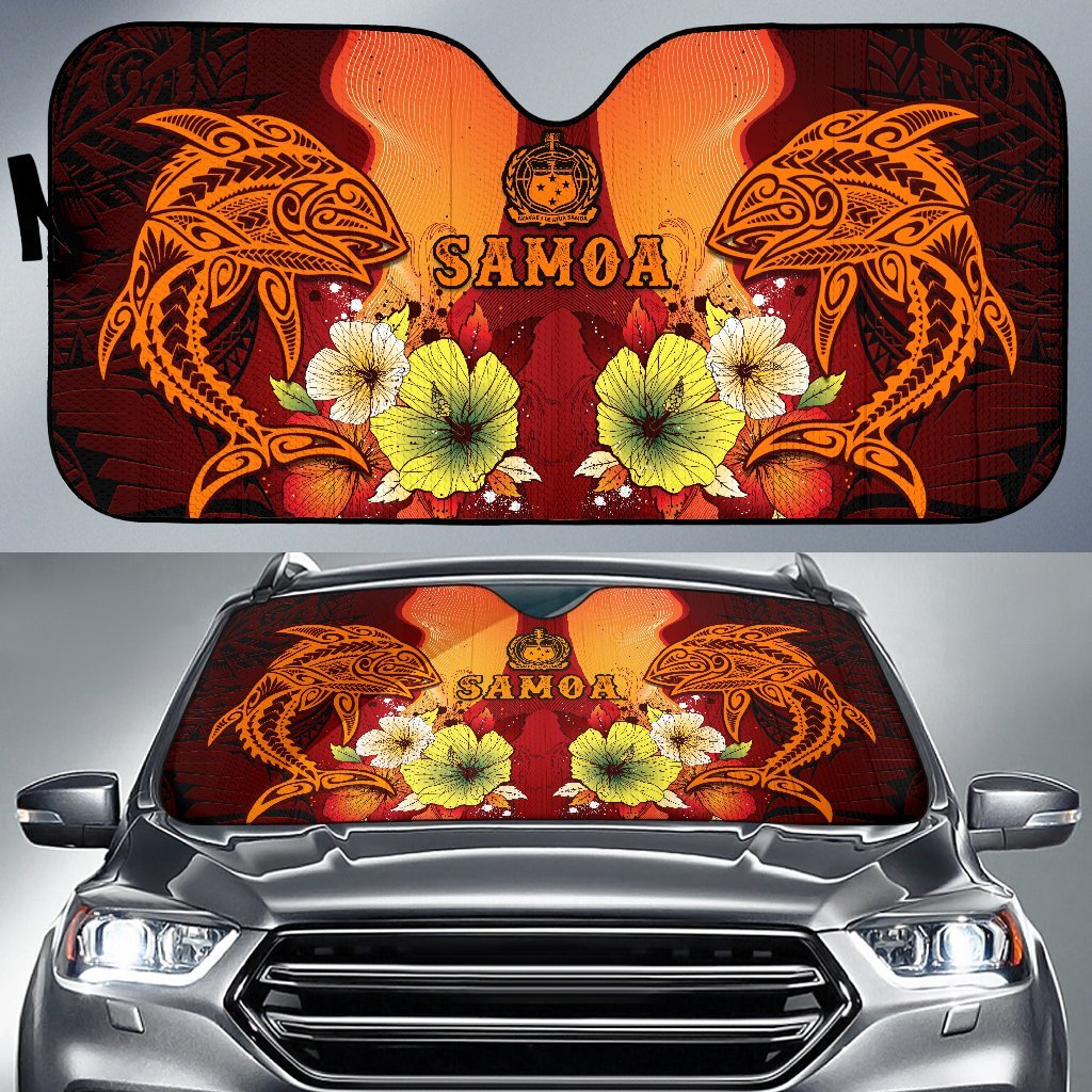 Samoa Auto Sun Shades - Tribal Tuna Fish