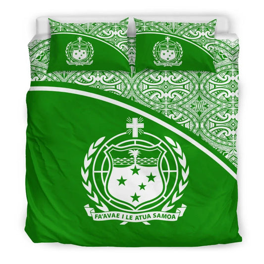 Samoa Duvet Cover Set - Green Curve Style