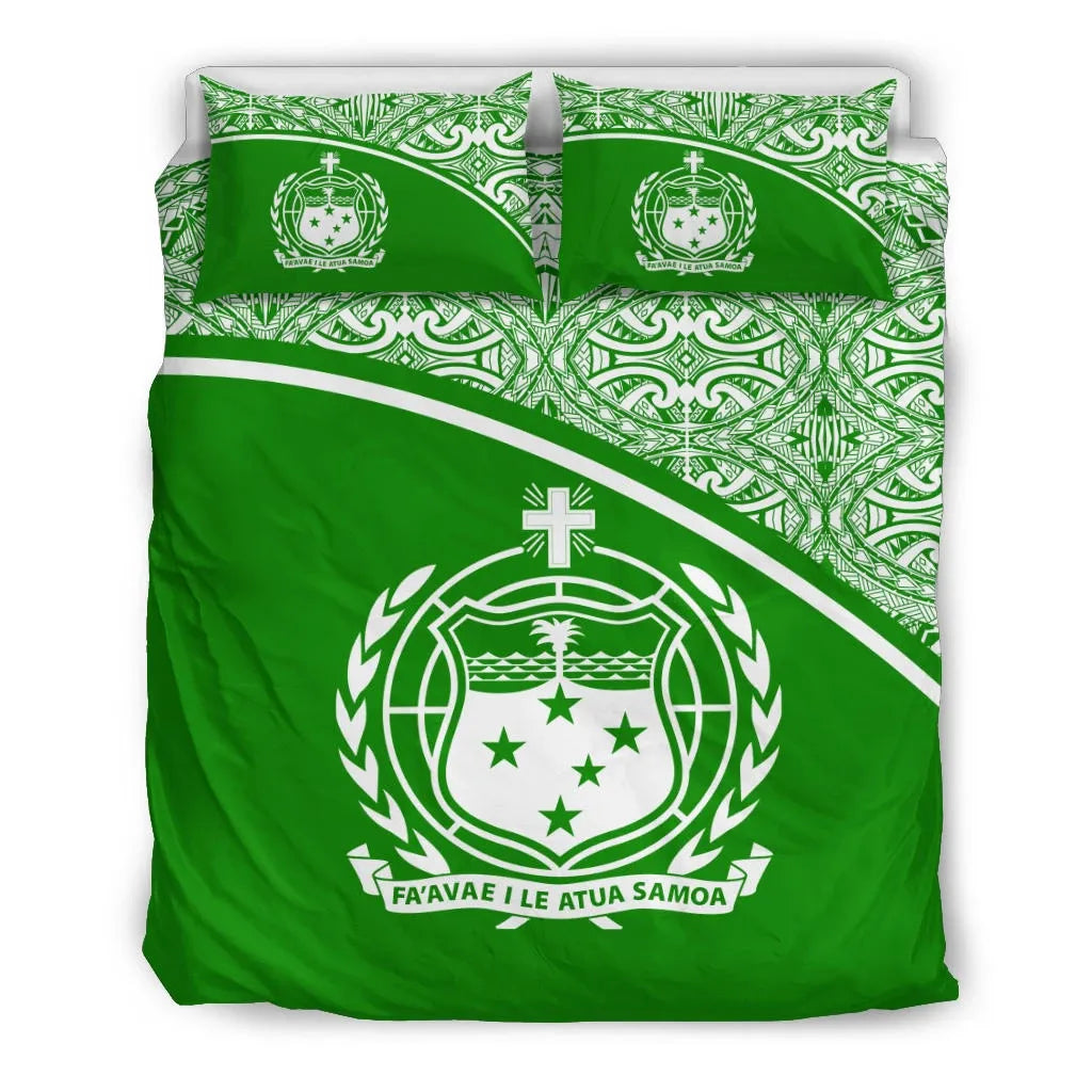 Samoa Duvet Cover Set - Green Curve Style