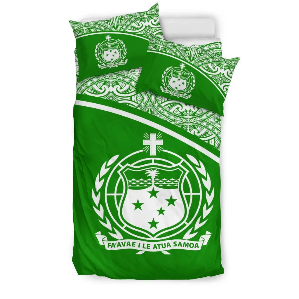 Samoa Duvet Cover Set - Green Curve Style