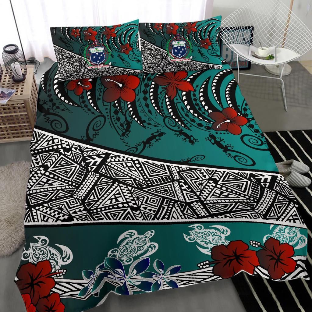 Samoa Bedding Set - Lizard And Turtle Green