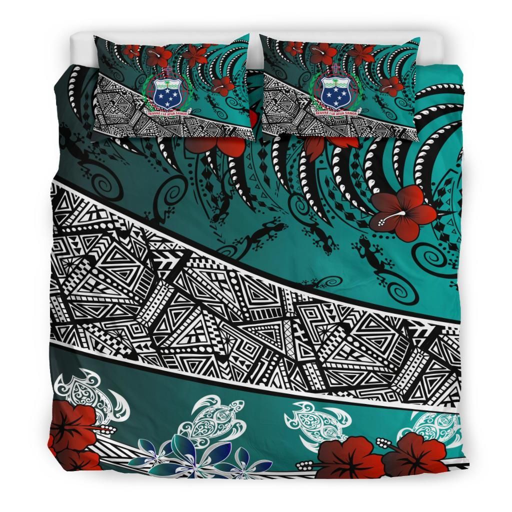 Samoa Bedding Set - Lizard And Turtle Green
