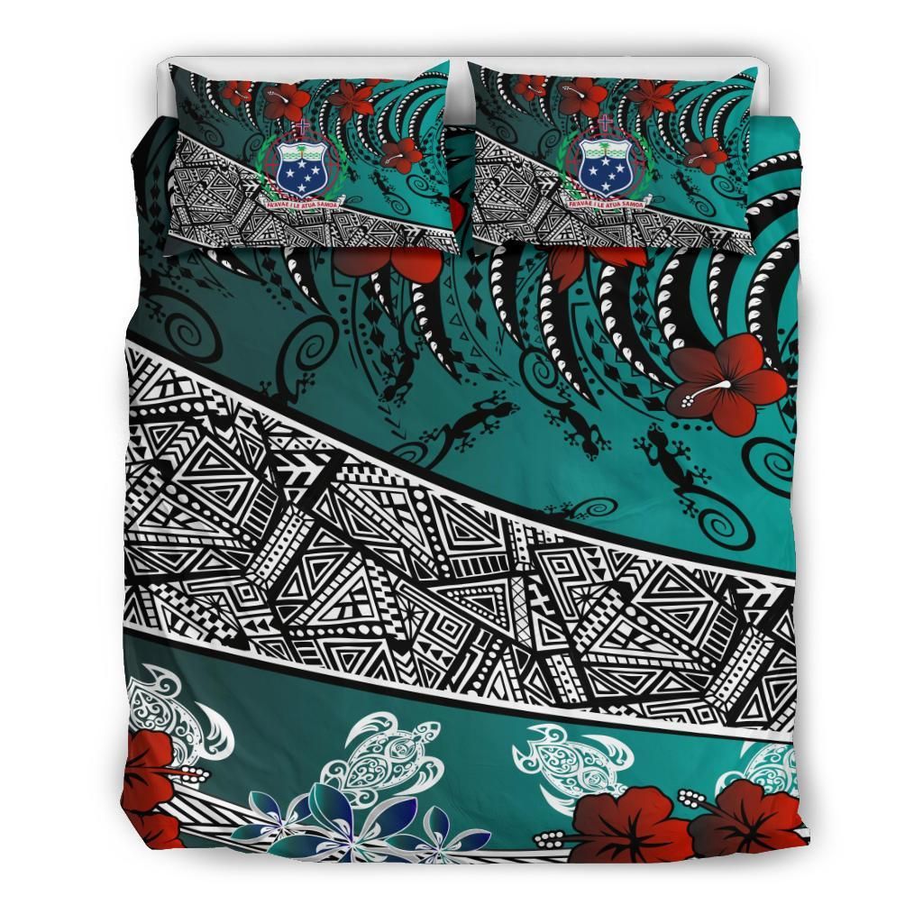 Samoa Bedding Set - Lizard And Turtle Green