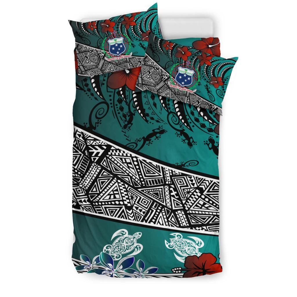 Samoa Bedding Set - Lizard And Turtle Green