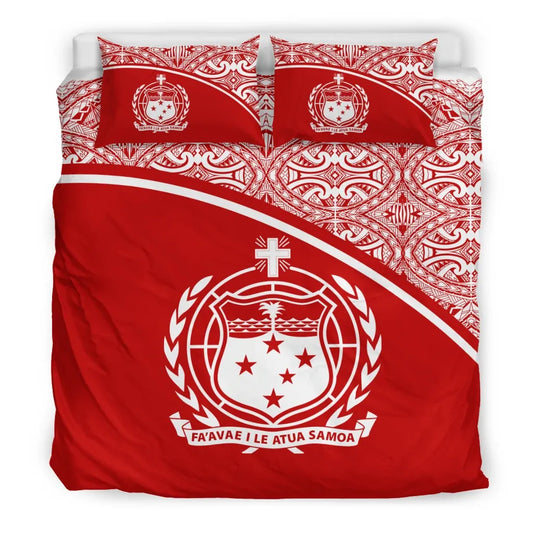 Samoa Duvet Cover Set - Red Curve Style