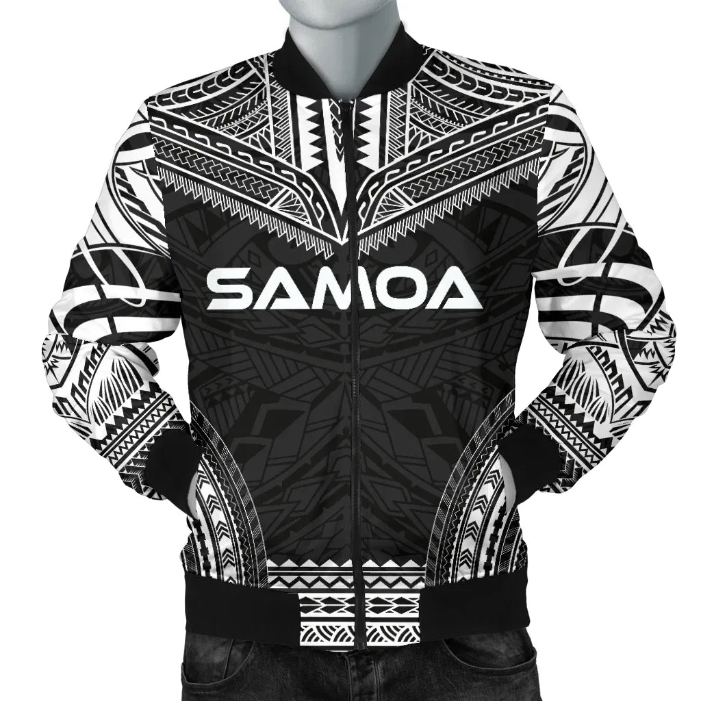 Samoa Polynesian Chief Bomber Jacket - Black Version