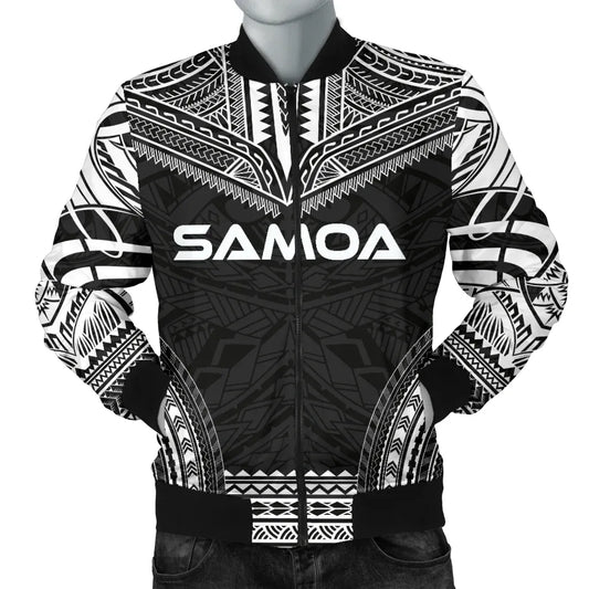 Samoa Polynesian Chief Bomber Jacket - Black Version