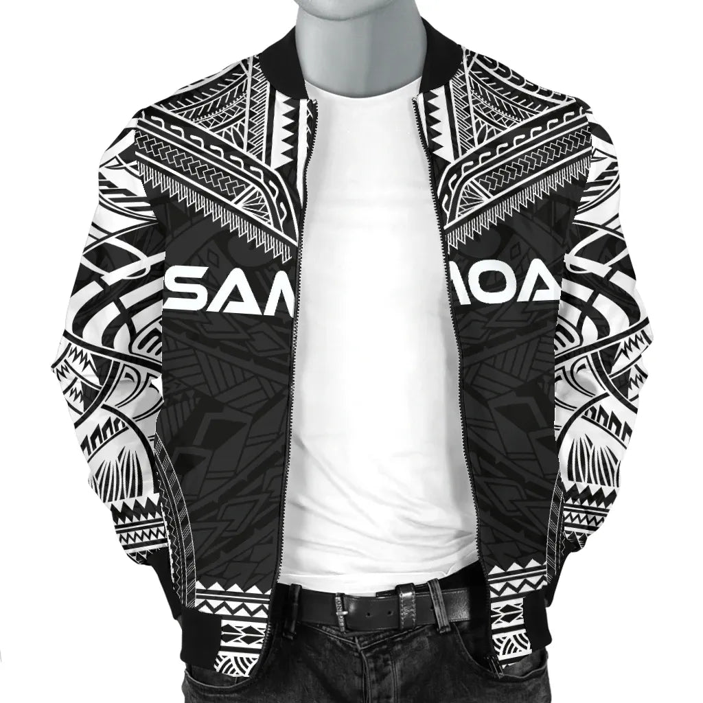 Samoa Polynesian Chief Bomber Jacket - Black Version