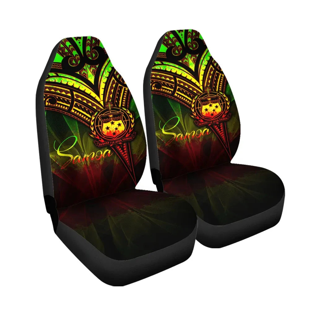 Samoa Car Seat Cover - Cross Style Reggae Color