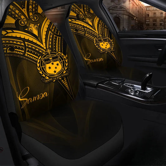 Samoa Car Seat Cover - Gold Color Cross Style