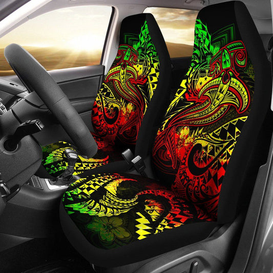 Samoa Car Seat Covers - Reggae Shark Polynesian Tattoo