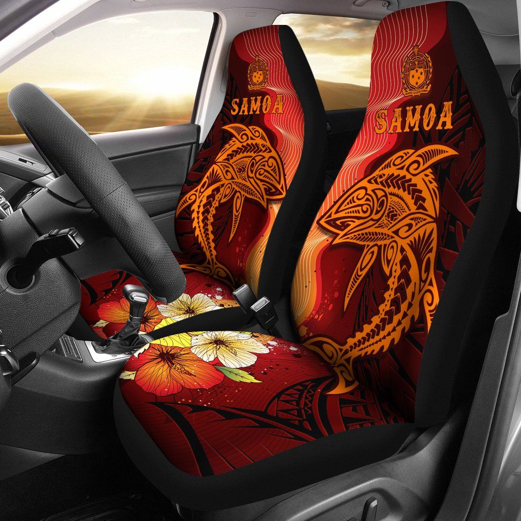 Samoa Car Seat Covers - Tribal Tuna Fish