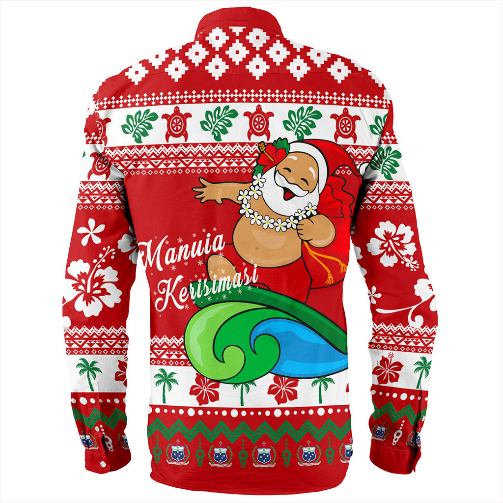 Samoa Long Sleeve Shirt Santa Claus Ho Ho Ho Christmas