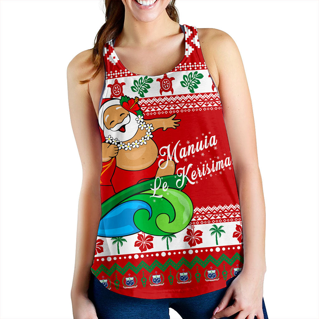 Samoa Women Tank Santa Claus Ho Ho Ho Christmas