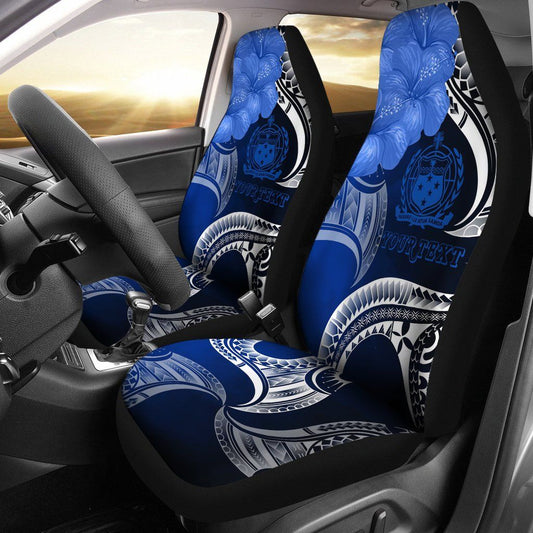 Samoa Custom Personalised Car Seat Covers - Samoa Seal Wave Style (Blue)