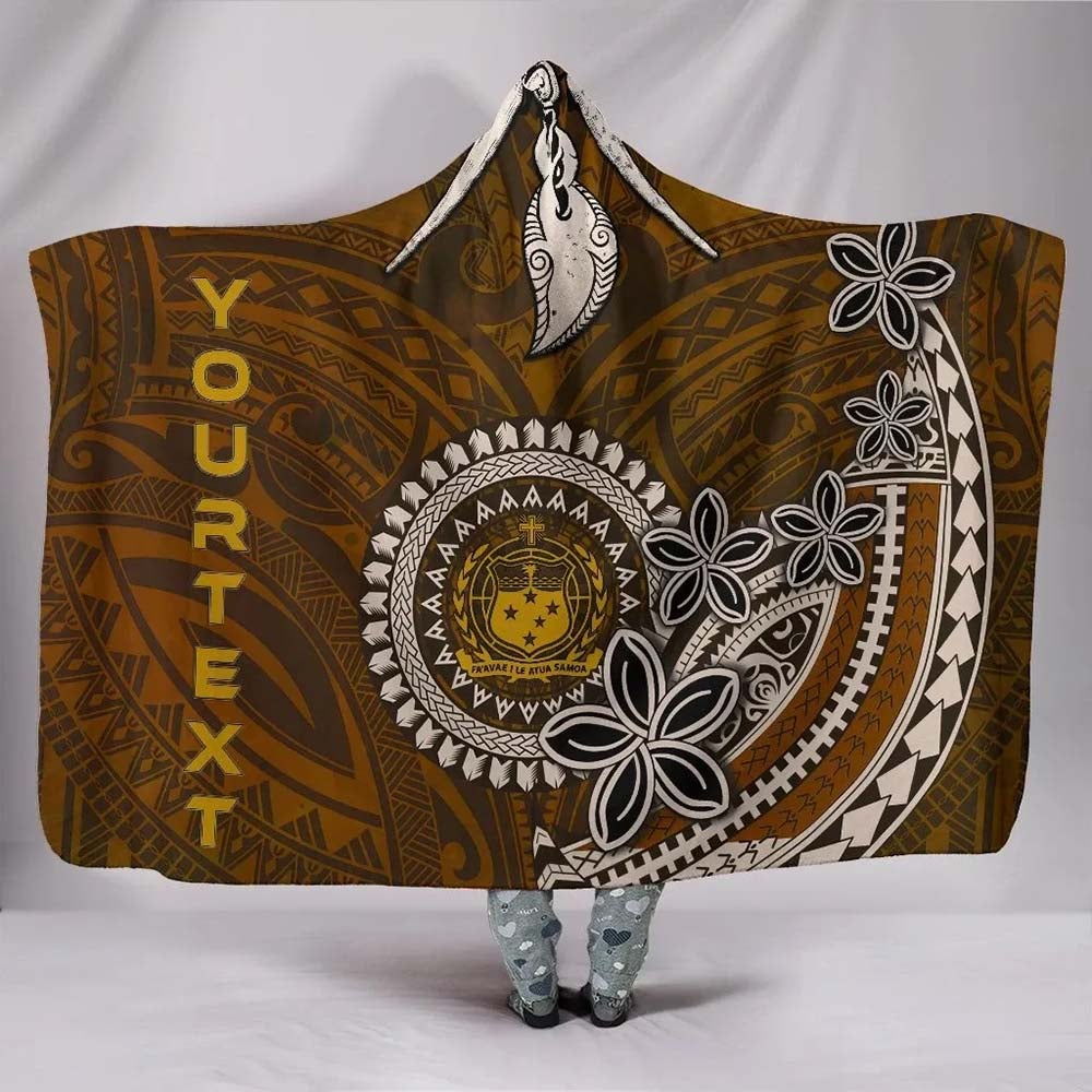 Samoa Custom Personalised Hooded Blankets - Polynesian Boar Tusk