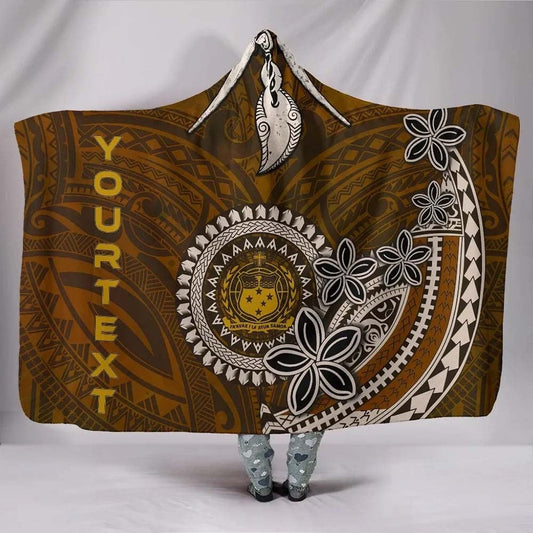 Samoa Custom Personalised Hooded Blankets - Polynesian Boar Tusk