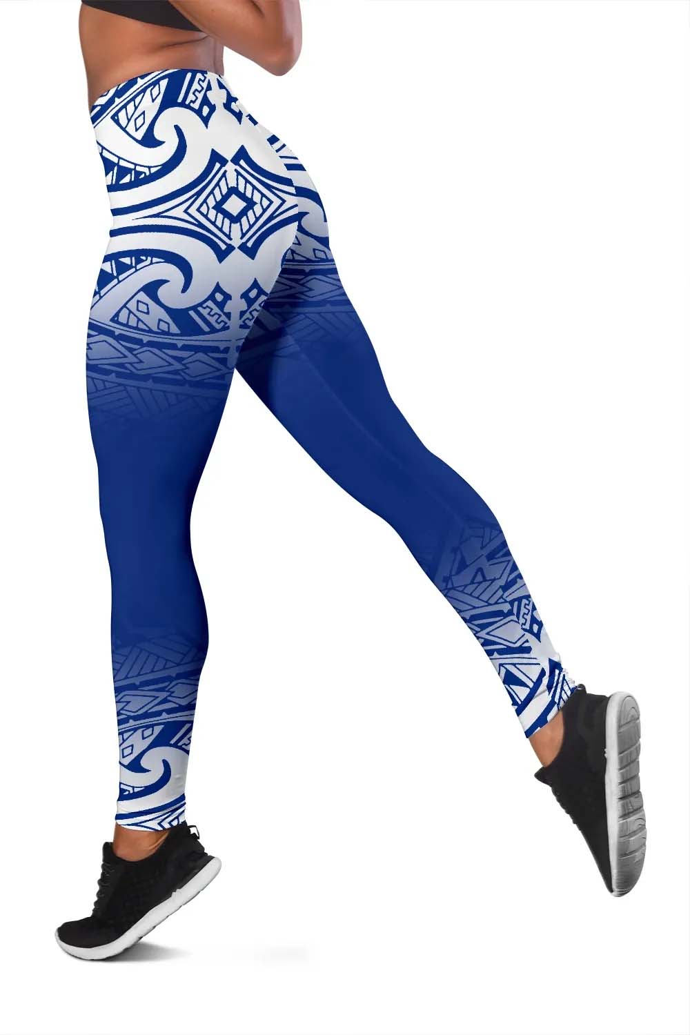 Samoa Custom Personalised Legging- Polynesian Fog Blue
