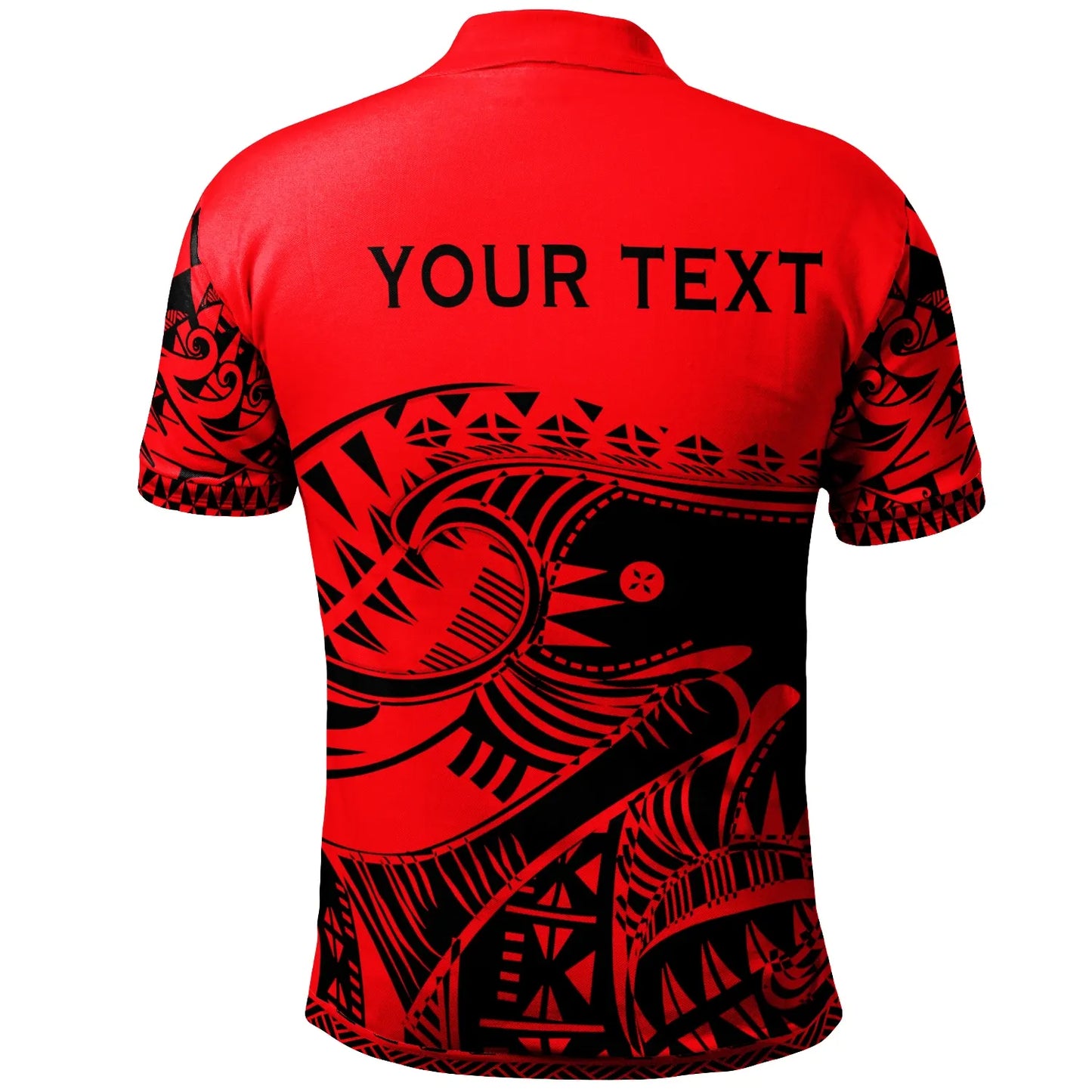 Samoa Custom Personalised Polo-Shirt - Dynamic Sport Style Red Black Color