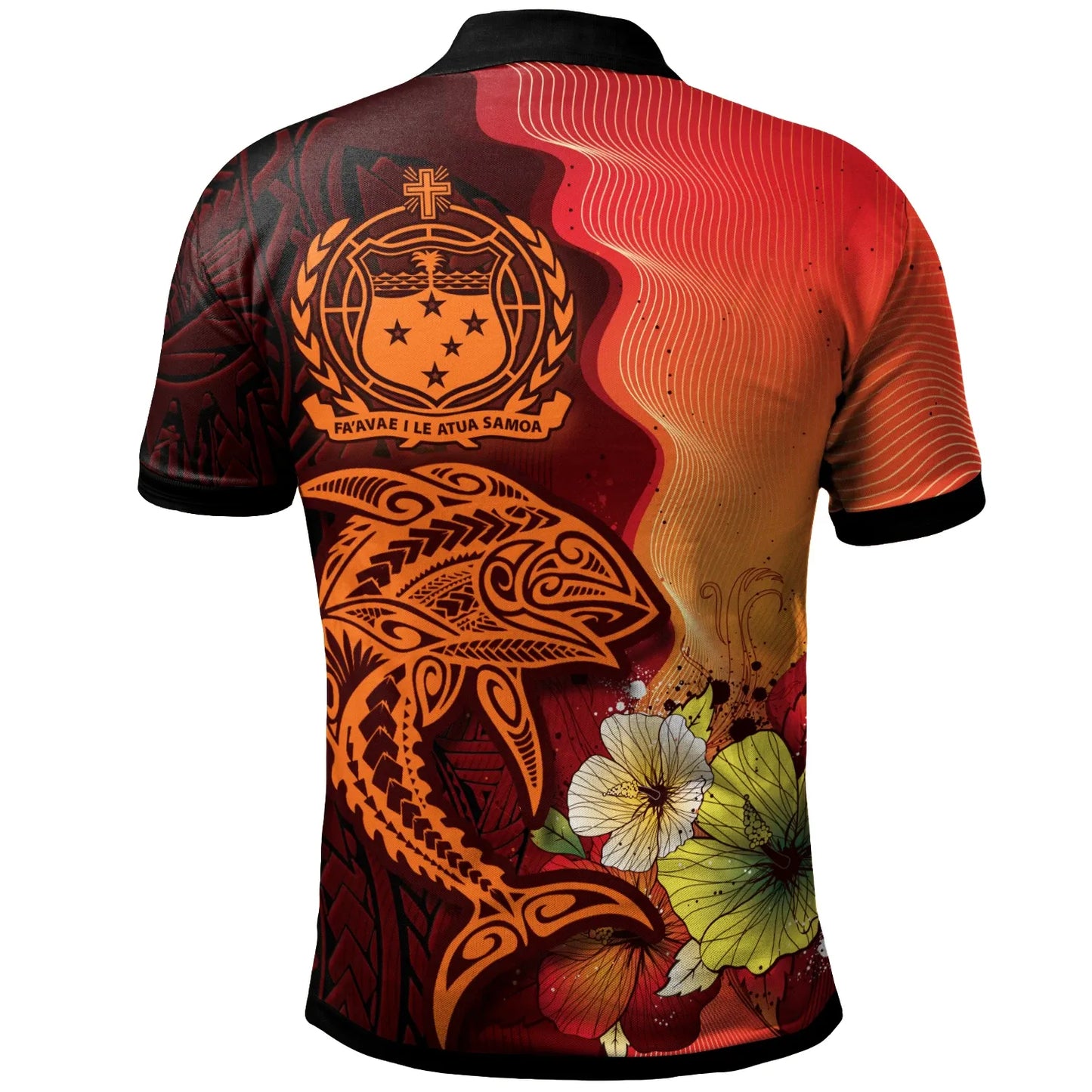 Samoa Custom Personalised Polo Shirt - Tribal Tuna Fish