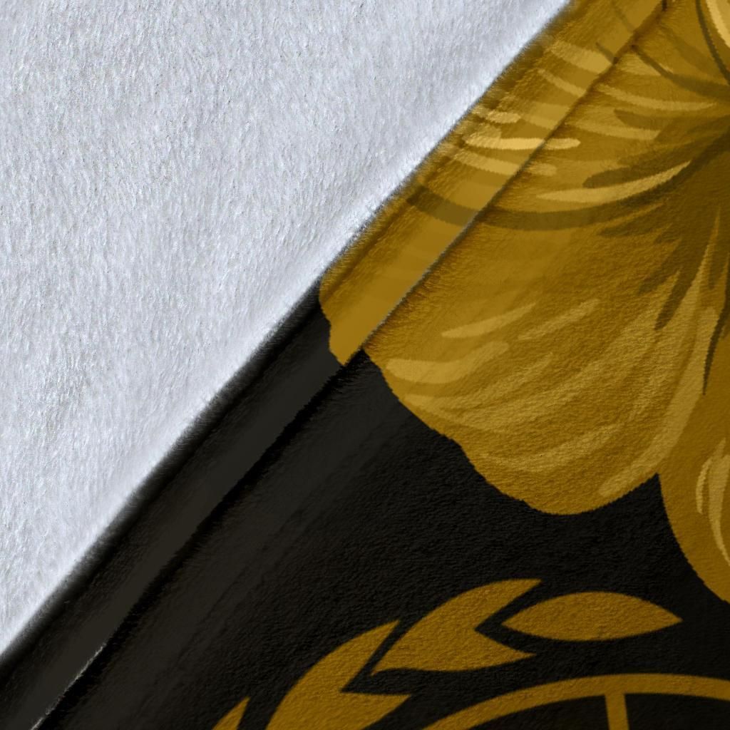 Samoa Custom Personalised Premium Blanket - Samoa Seal Wave Style (Gold)