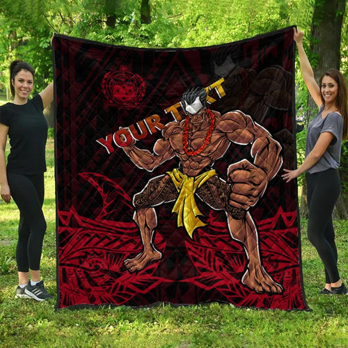 Samoa Custom Personalised Premium Quilt - The Samoa Warrior Strong