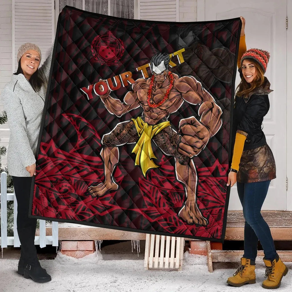 Samoa Custom Personalised Premium Quilt - The Samoa Warrior Strong