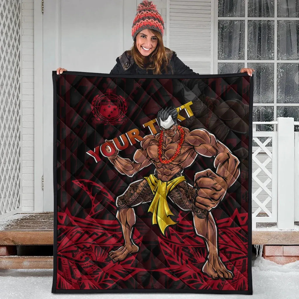 Samoa Custom Personalised Premium Quilt - The Samoa Warrior Strong