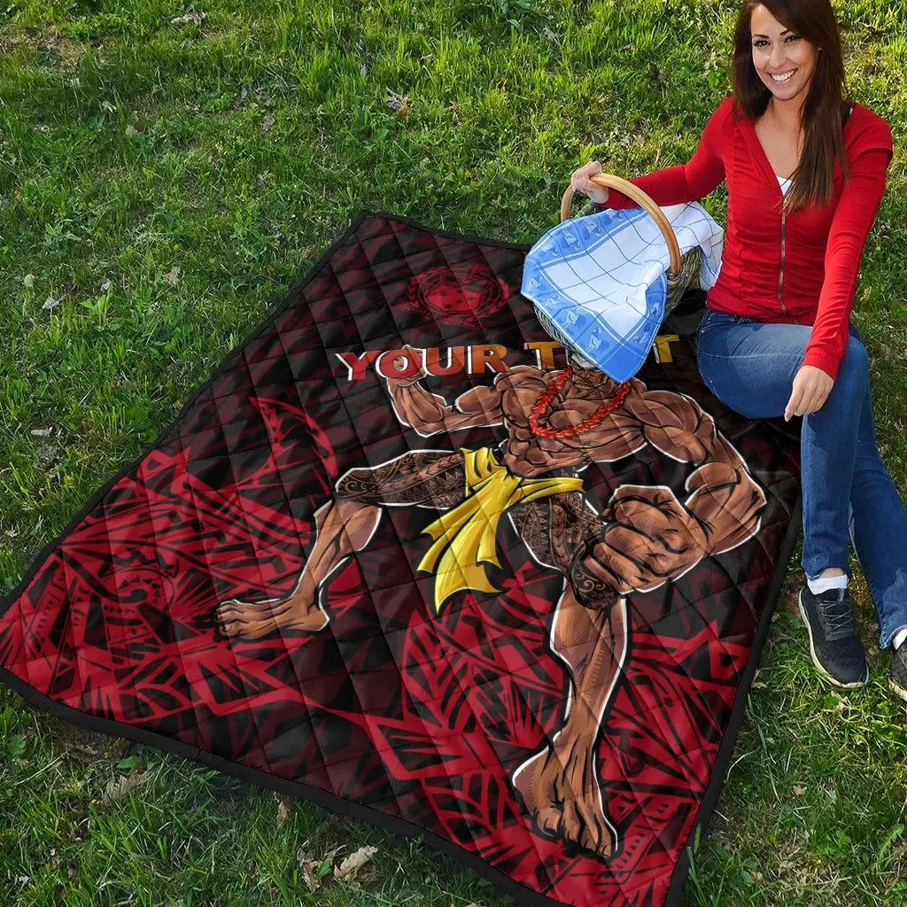 Samoa Custom Personalised Premium Quilt - The Samoa Warrior Strong