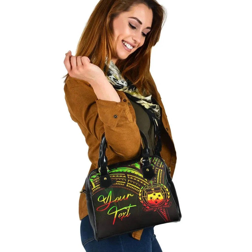 Samoa Custom Personalised Shoulder Handbag - Cross Style Reggae Color