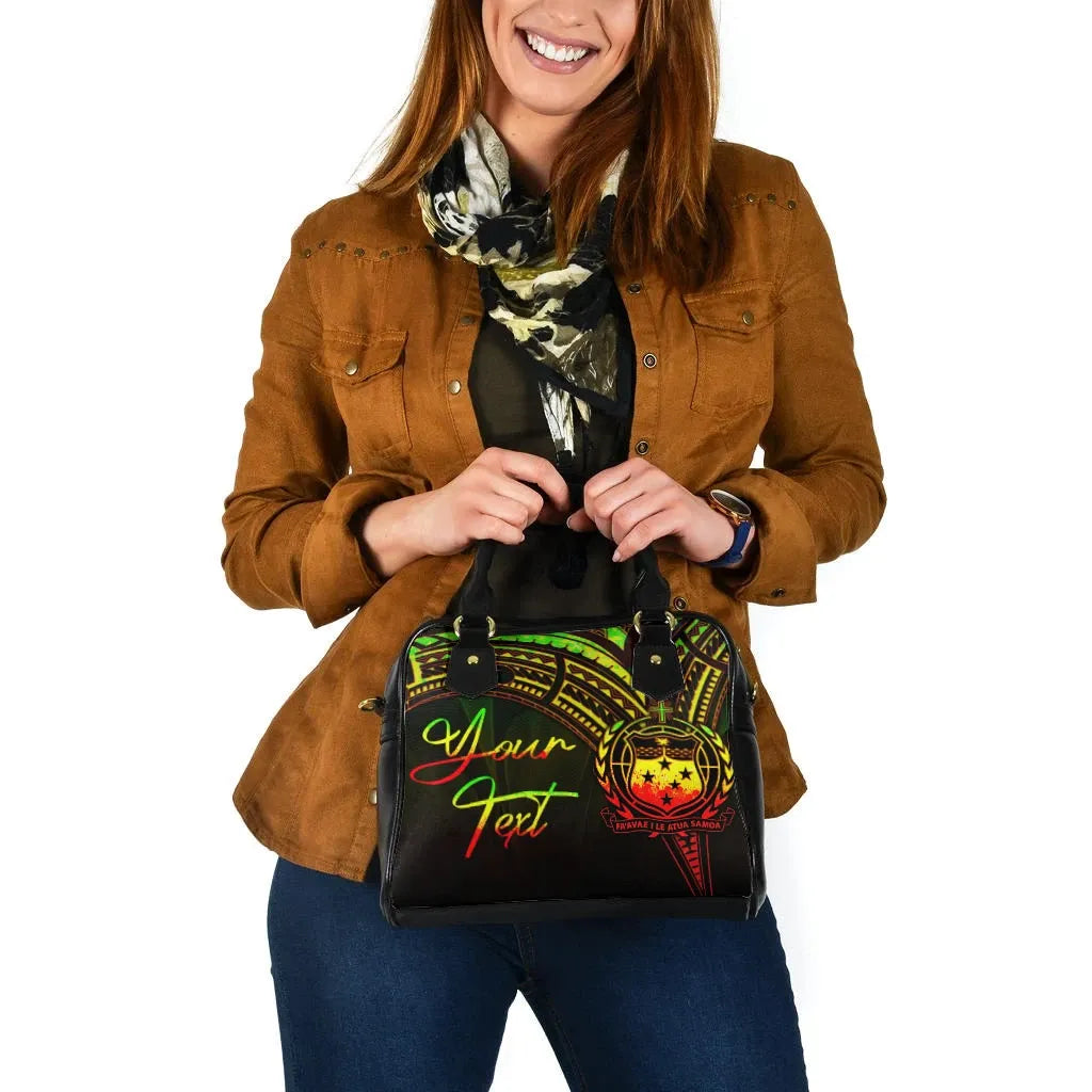 Samoa Custom Personalised Shoulder Handbag - Cross Style Reggae Color