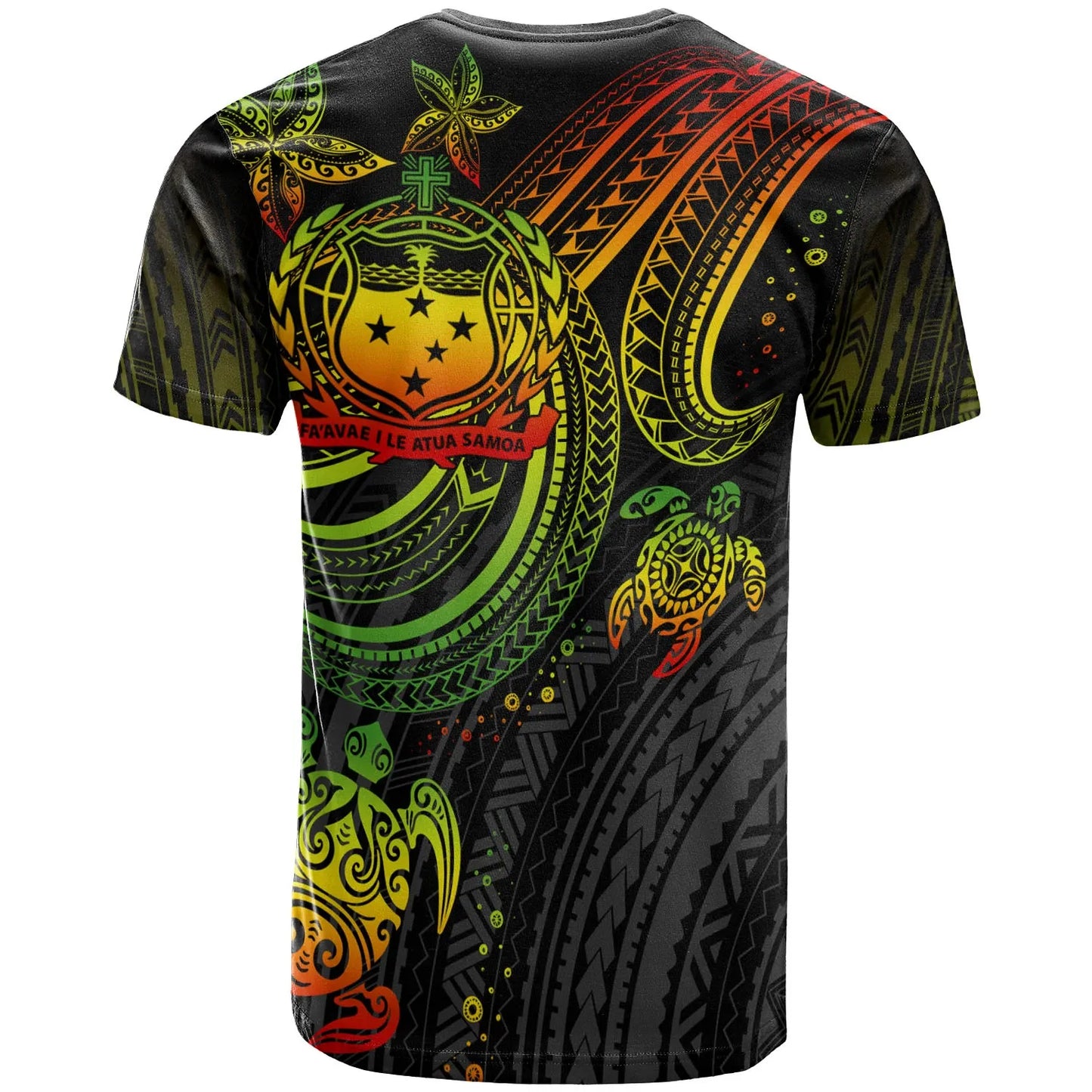 Samoa Custom Personalised T-shirt - Reggae Turtle