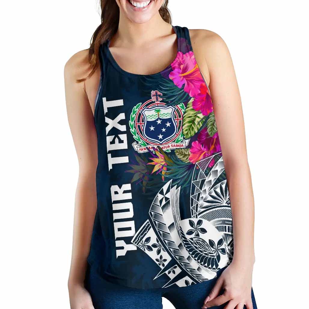 Samoa Custom Personalised Women Racerback Tank - Summer Vibes