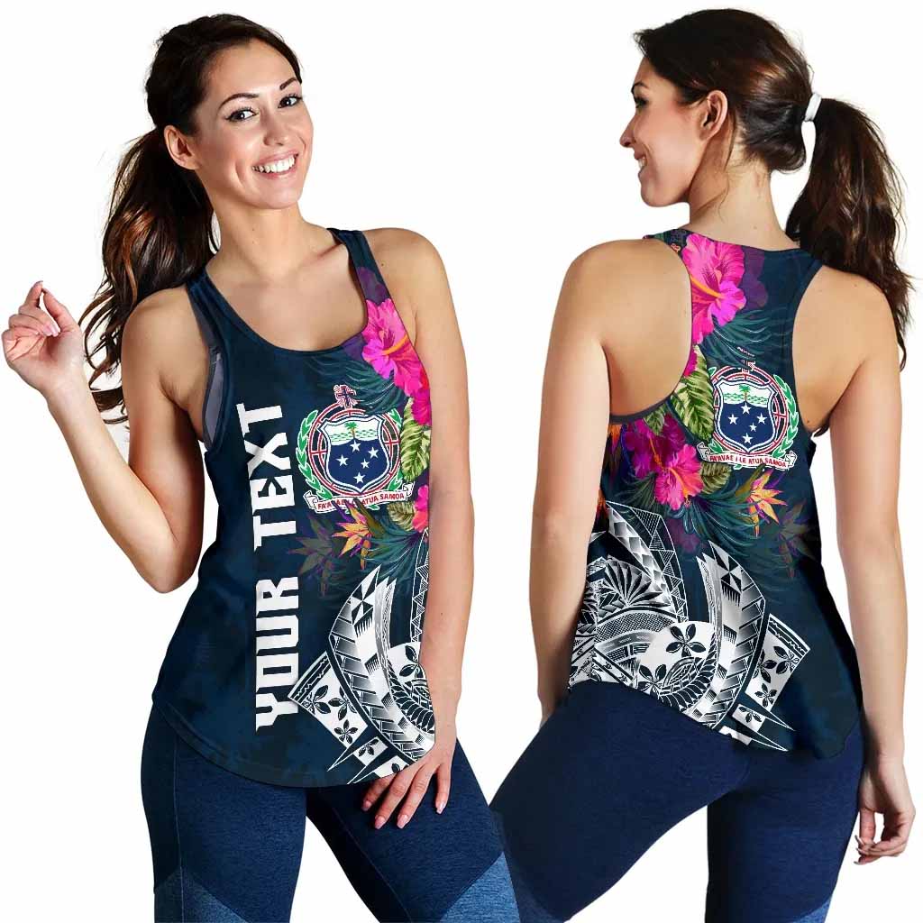 Samoa Custom Personalised Women Racerback Tank - Summer Vibes