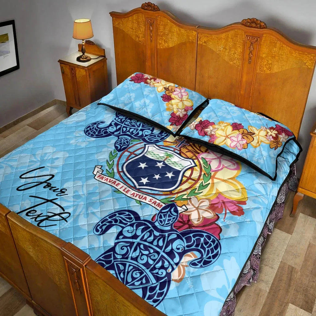Samoa Custom Personalised Quilt Bed Set - Tropical Style