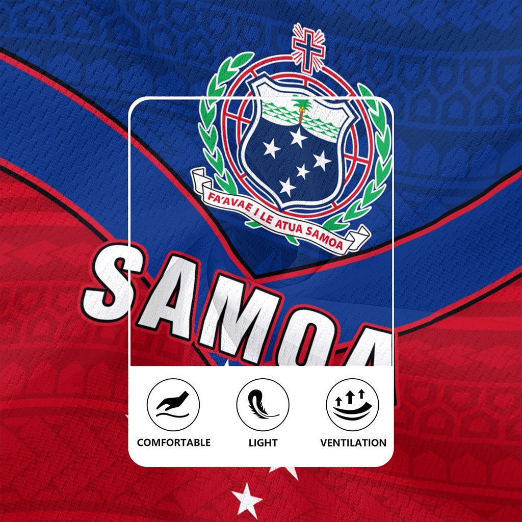 Samoa Rugby Jersey Custom Polynesian Tribal Sport Style
