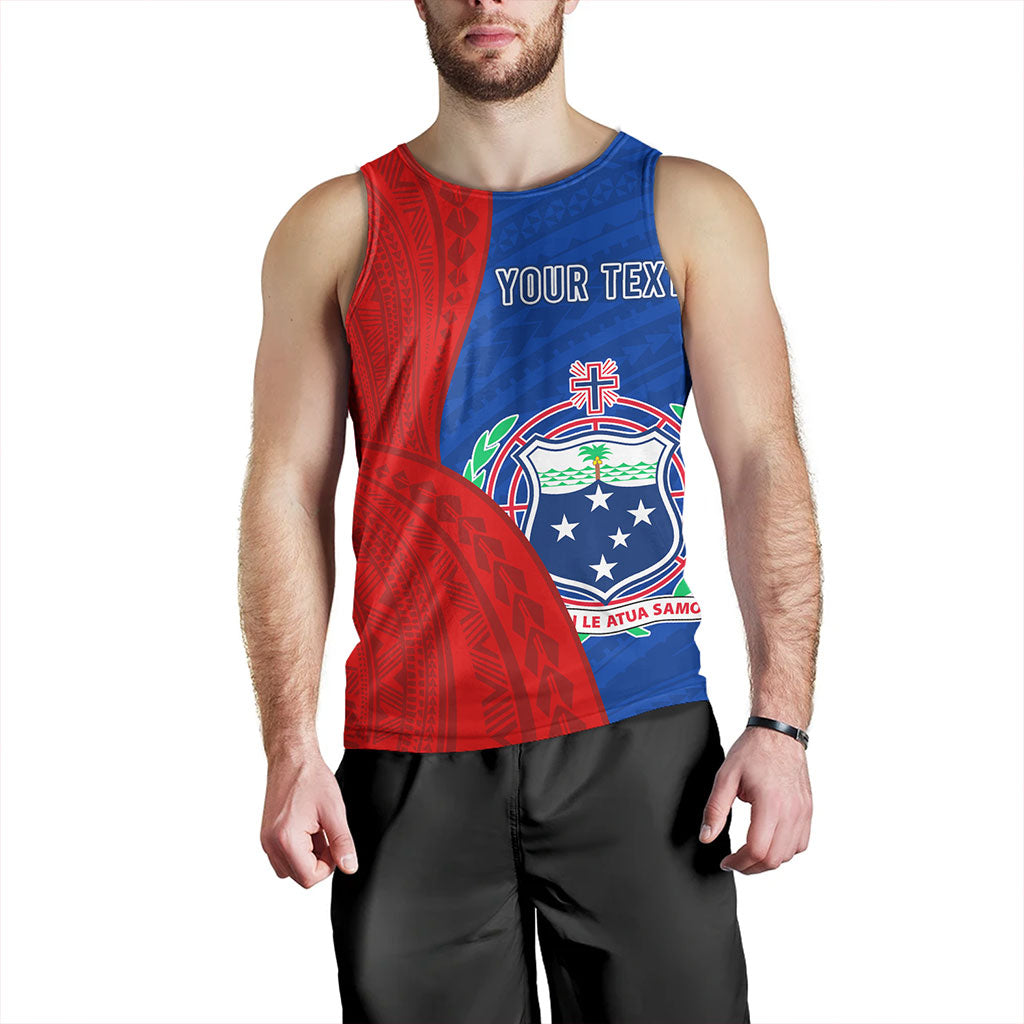 Samoa Tank Top Custom Polynesian Pattern With Coat Of Arms
