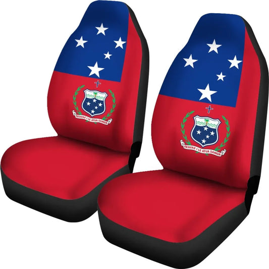 Samoa Car Seat Cover - Samoa Flag Coat Of Arms