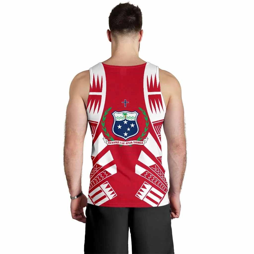 Samoa Men Tank Top - Polynesian Tattoo Flag