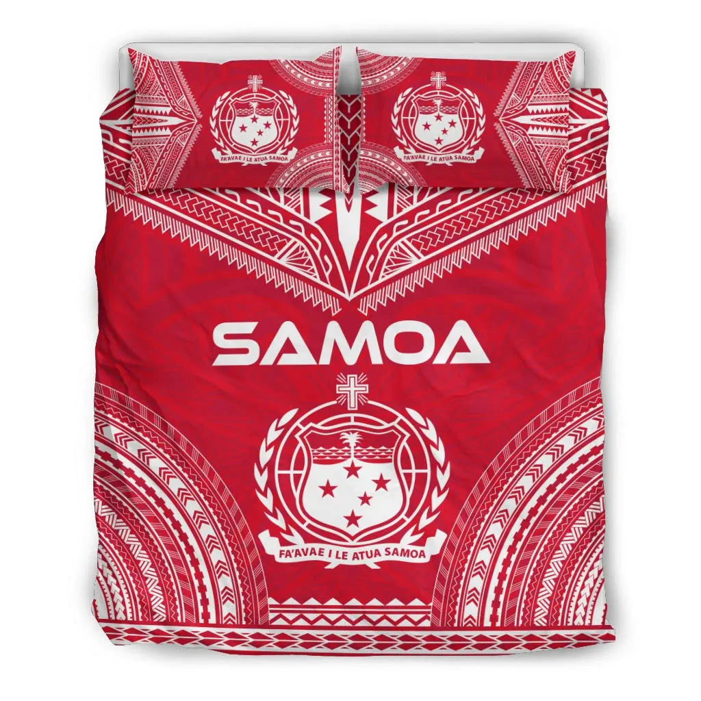 Samoa Flag Polynesian Chief Duvet Cover Set