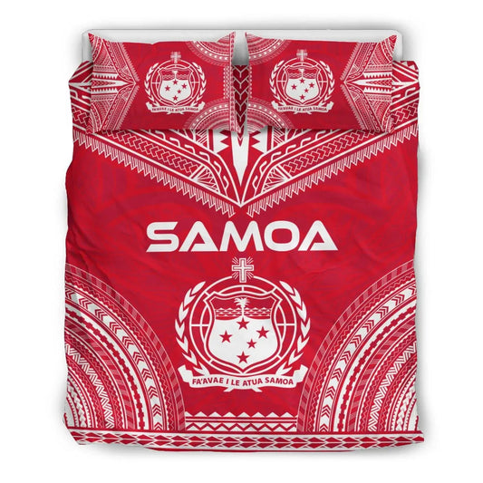 Samoa Flag Polynesian Chief Duvet Cover Set