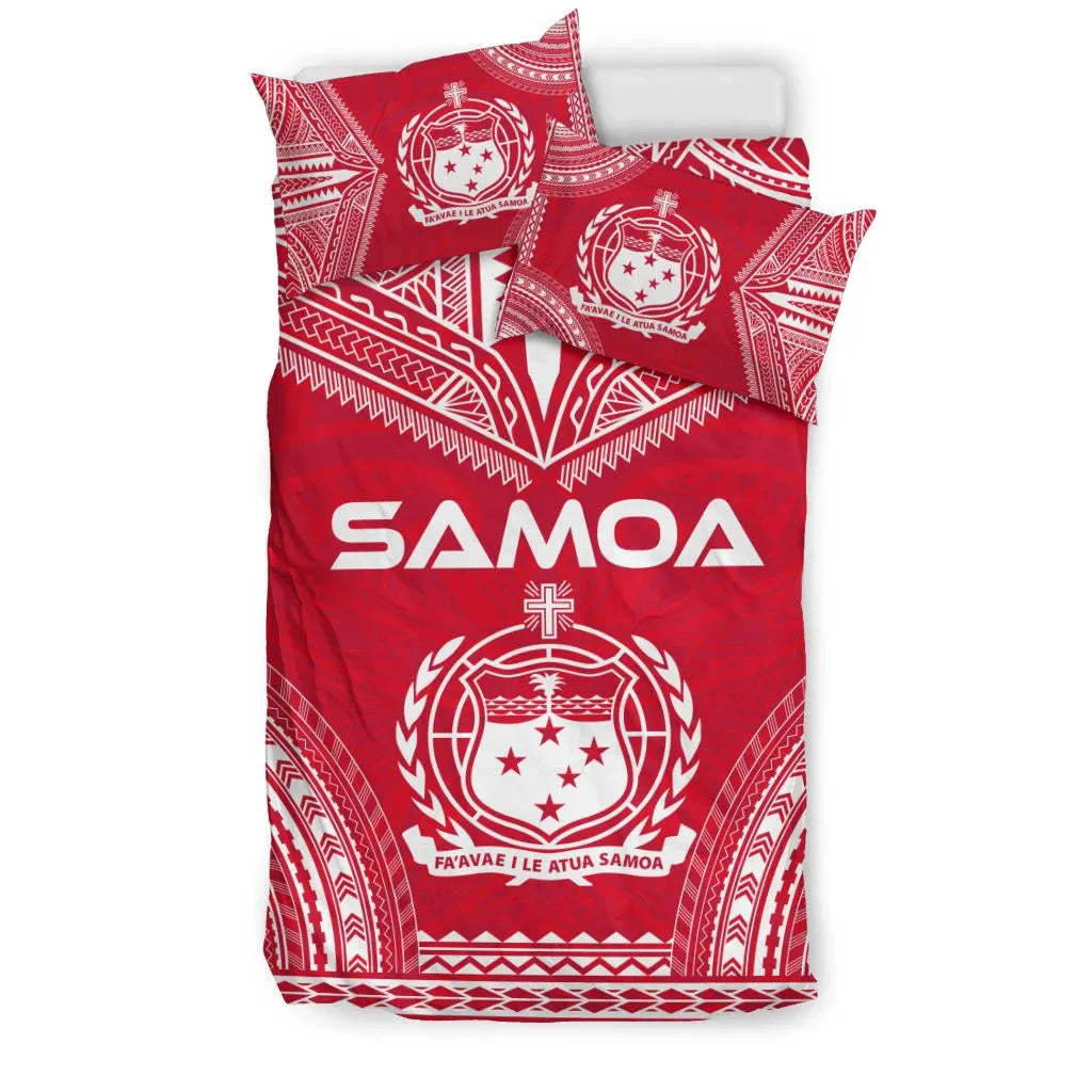 Samoa Flag Polynesian Chief Duvet Cover Set