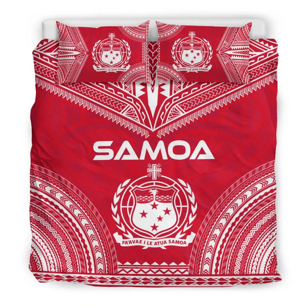 Samoa Flag Polynesian Chief Duvet Cover Set