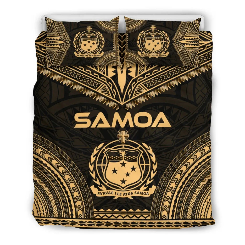 Samoa Polynesian Chief Duvet Cover Set - Gold Version