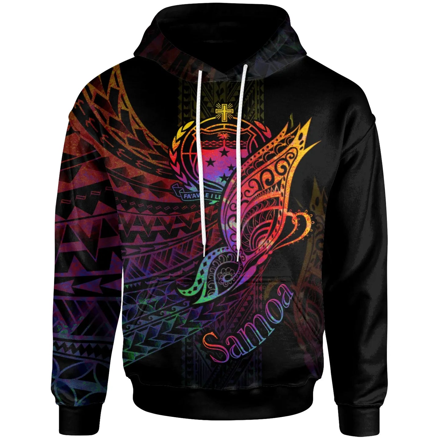 Samoa Hoodie - Butterfly Polynesian Style