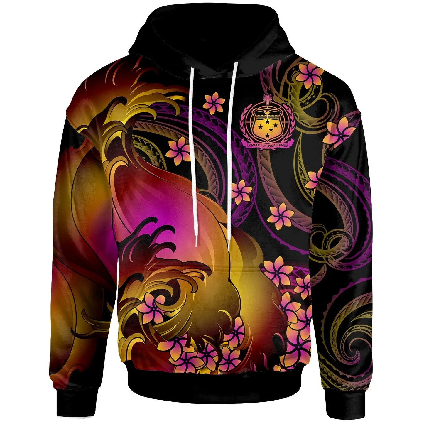 Samoa Hoodie - Samoa in wave